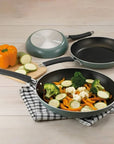 Juego de Sarténes Brío Tramontina Verdes 3 pzas