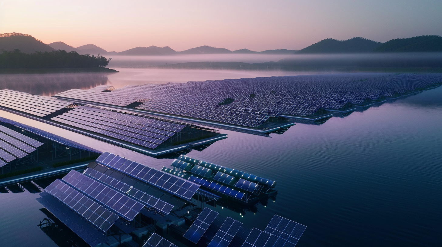 Granjas solares flotantes con IA