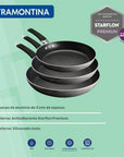 Juego de Sarténes Brío Tramontina Grises 3 pzas