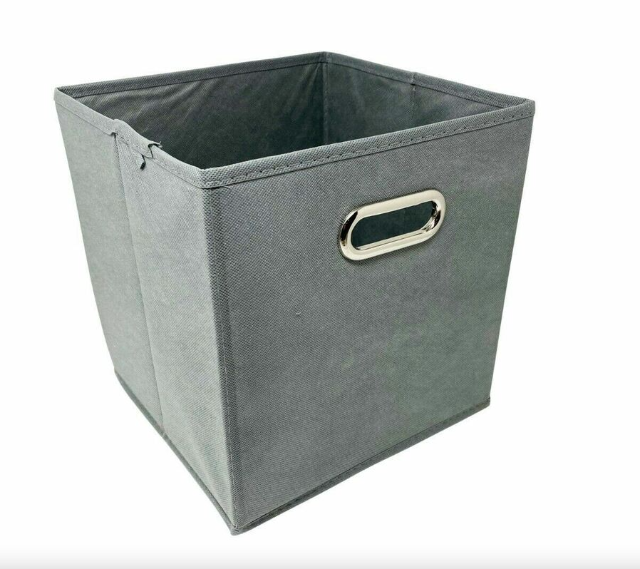 Organizador Gris con 4 Estantes de Tela