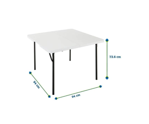 Mesa cuadrada Lifetime de portafolio