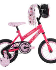Bicicleta Infantil Minnie R12 Huffy Para Niña Rosa Con Bolsa Tamaño Del Cuadro 12